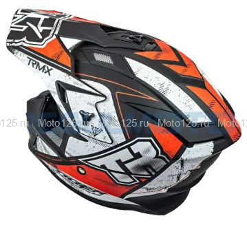 Шлем Kioshi TR кроссовый (H637) Размер-XL (Чёрный/Белый/Красный)