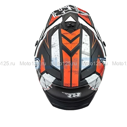 Шлем Kioshi TR кроссовый (H637) Размер-M (Чёрный/Белый/Красный