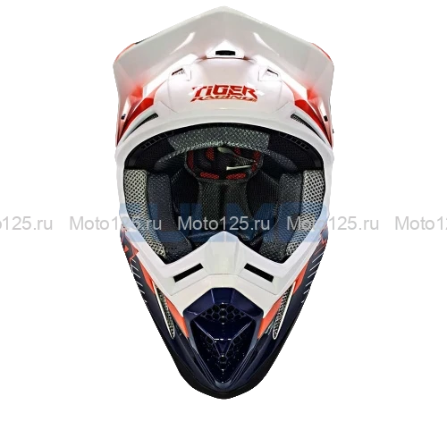 Шлем Kioshi TR кроссовый (H637) Размер-XL (Белый/Синий/Оранжевый)