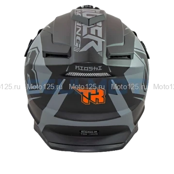 Шлем Kioshi TR кроссовый (H637) Размер-M (Чёрный/Серый)