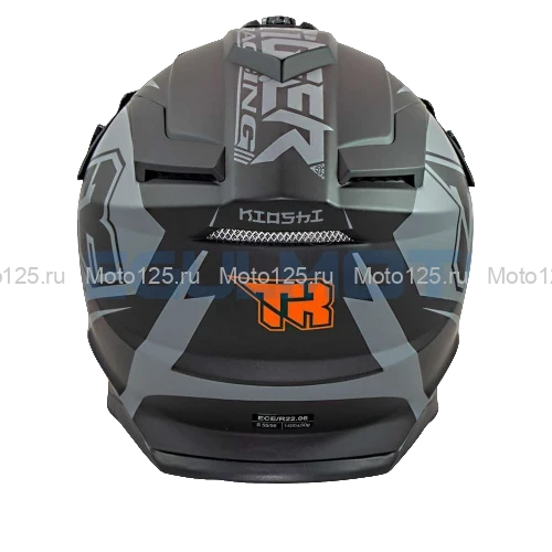 Шлем Kioshi TR кроссовый (H637) Размер-M (Чёрный/Серый)