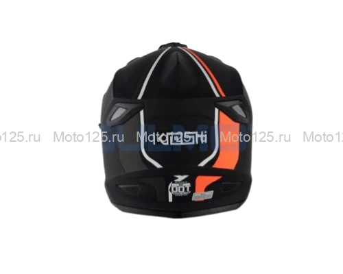 Шлем KIOSHI Fighter 802 мотард с очками Размер-L ( Черный/ белый /оранжевый )