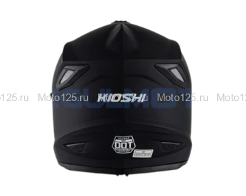 Шлем KIOSHI Fighter 802 мотард с очками Размер-L ( Матовый черный)