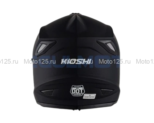 Шлем KIOSHI Fighter 802 мотард с очками Размер-L ( Матовый черный)