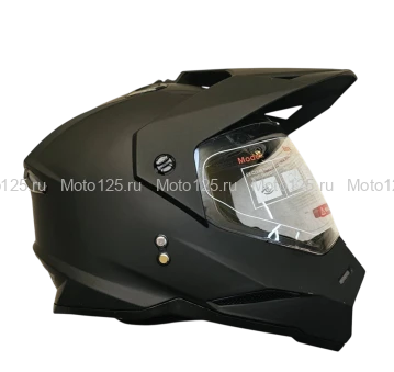 Шлем KIOSHI Fighter 802 мотард с очками Размер-М ( Матовый черный )
