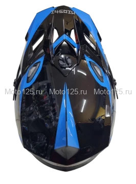 Шлем KIOSHI Holeshot 801 кроссовый. Размер-M (57-58) (Чёрный/Синий)