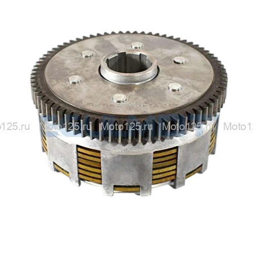 Сцепление в сборе ZS169FMM (CB250), ZS172FMM, CB250R, CB250D-G  (70 зуб 6/7 дисков) 5 передач