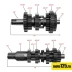Валы КПП в сборе комплект ZS172FMM (CBS250) +