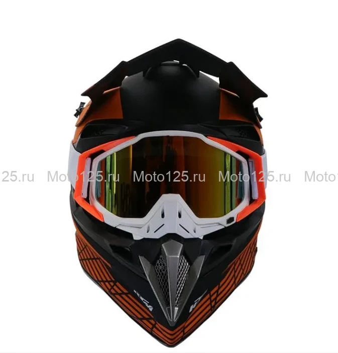 Мотошлем KTM цвет:(черный матовый, оранжевый) размер: XL