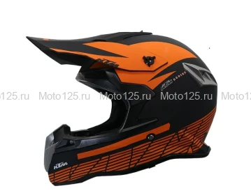 Мотошлем KTM цвет:(черный матовый, оранжевый) размер:S