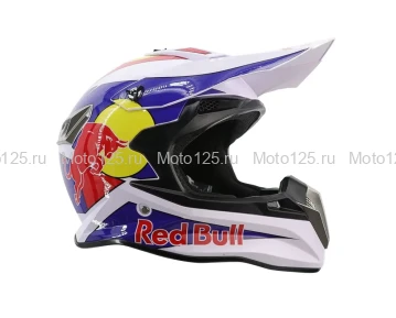 Мотошлем Red Bull цвет:(белый,красный,синий,желтый) размер:L